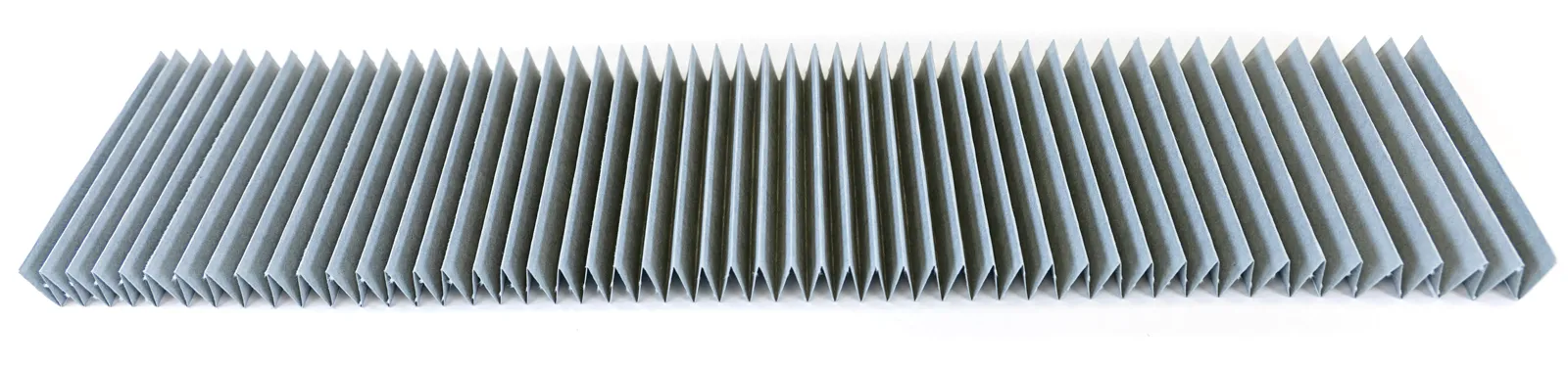 Pleated strips MN 7232 gray format 11 x 200 cm 50 double pleats pleat depth: 20 mm pack of 1008 pcs
