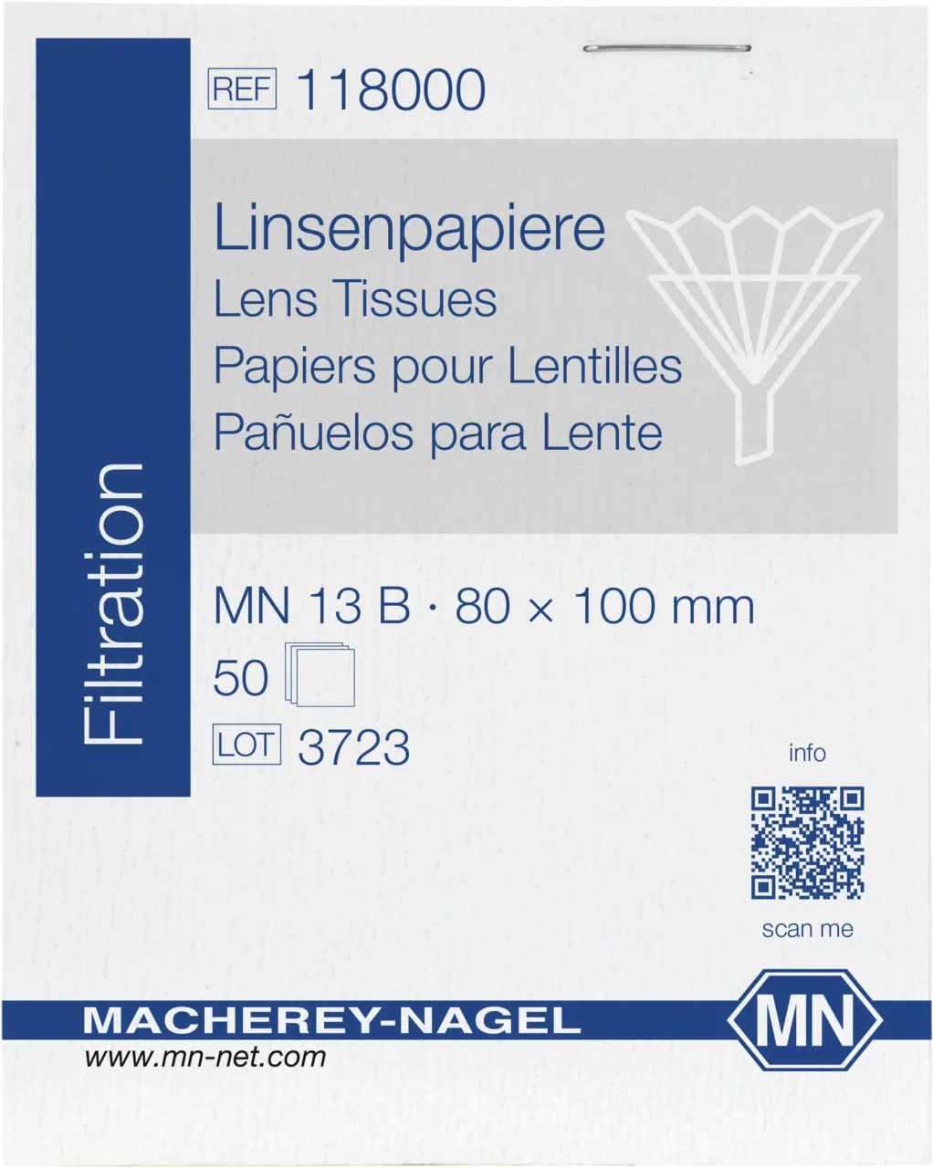 Joseph paper (Lens tissue paper) MN 13 B, block of 50 sheets 8x10 cm