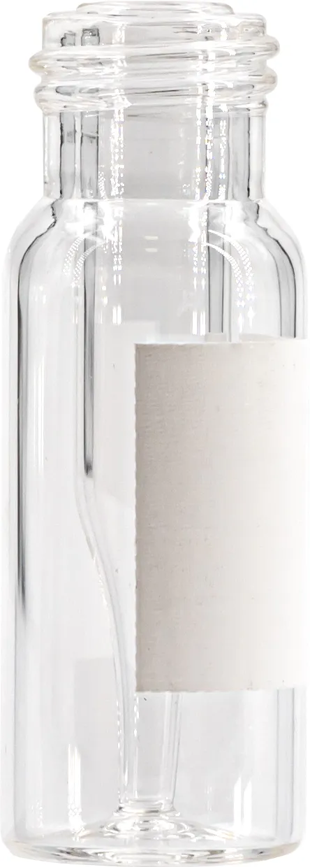 Screw Neck Vial N 9 outer diameter: 11.6 mm, outer height: 32 mm clear, flat bottom, with integrated Insert 0.2 mL, conical, label pack of 100