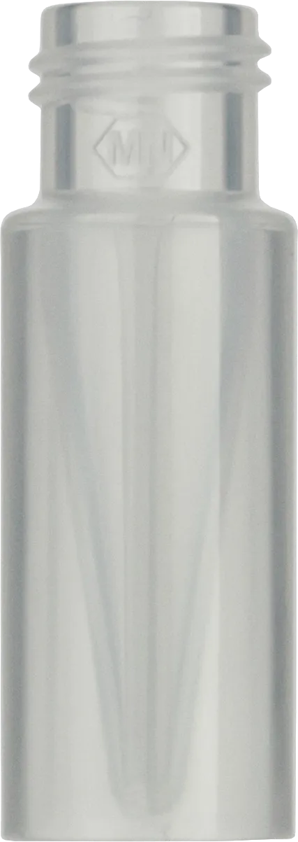 0.3 mL Polypropylene Screw Neck Vial N 9 outer diameter: 11.6 mm, outer height: 32 mm transparent, with inner cone pack of 100