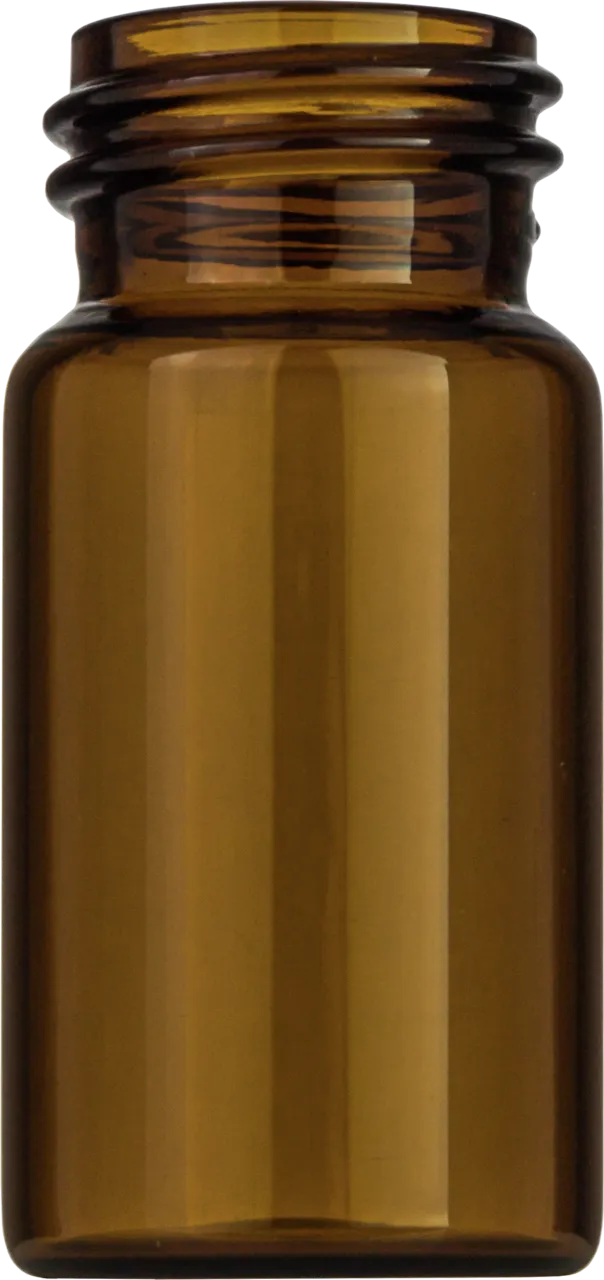 20 mL Screw Neck Vial N 24 outer diameter: 27.5 mm, outer height: 57 mm amber, flat bottom pack of 100