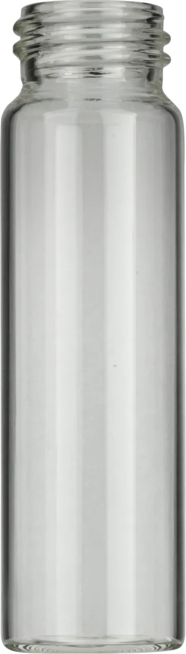 40 mL Screw Neck Vial N 24 outer diameter: 27.5 mm, outer height: 95 mm clear, flat bottom pack of 100