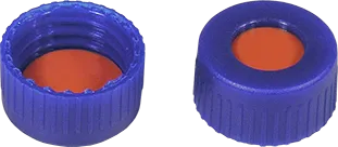 N 9 PP screw cap (bonded), blue, center hole Red Rubber/TEF colorless Hardness: 65°shore A Thickness: 1.0 mm pack of 100