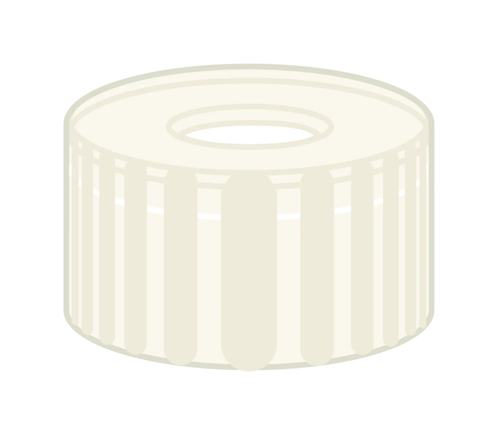 N 9 PP screw cap, transparent, center hole PTFE virginal, white Hardness: 53° shore D Thickness: 0.25 mm pack of 100