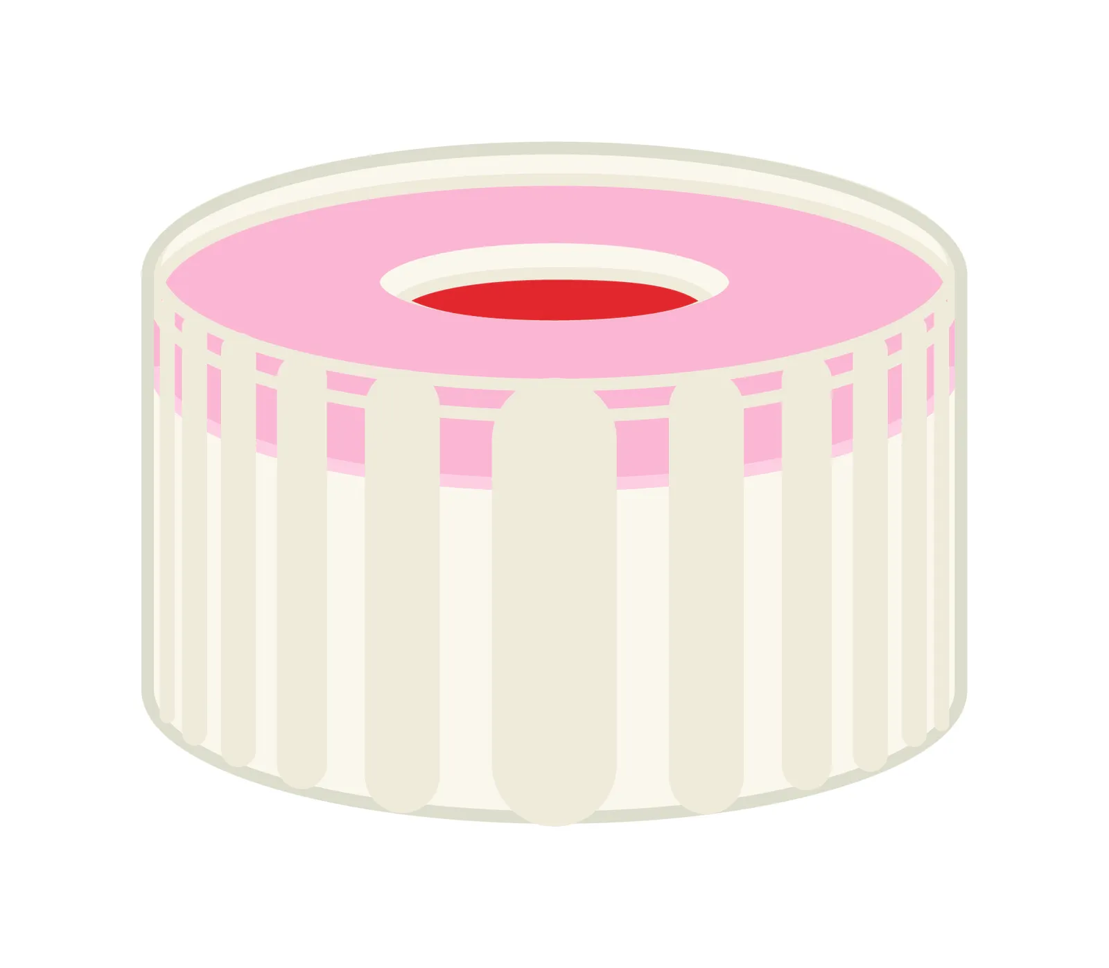 N 9 PP screw cap, transparent, center hole Red Rubber/FEP colorless Hardness: 45° shore A Thickness: 1.0 mm pack of 100