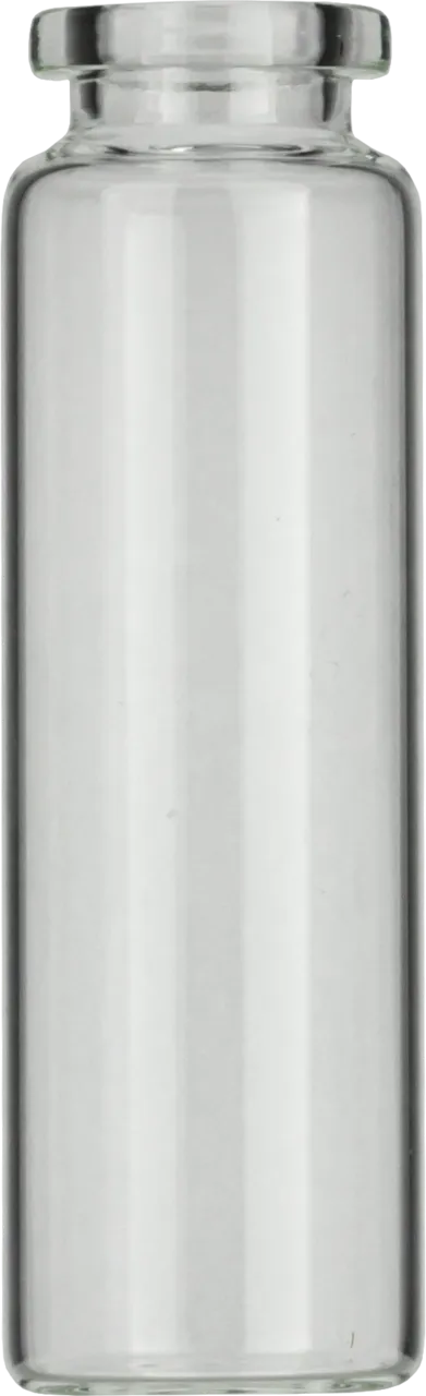 20 mL Headspace Crimp Neck Vial N 20 outer diameter: 23.25 mm, outer height: 75.5 mm clear, flat bottom, flat DIN crimp neck pack of 100