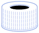 N 24 PP screw cap, white, center hole pack of 100