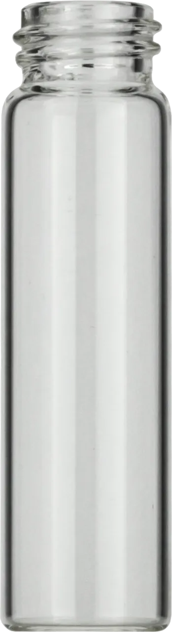 8 mL Screw Neck Vial N 15 outer diameter: 16.6 mm, outer height: 61 mm clear, flat bottom pack of 100