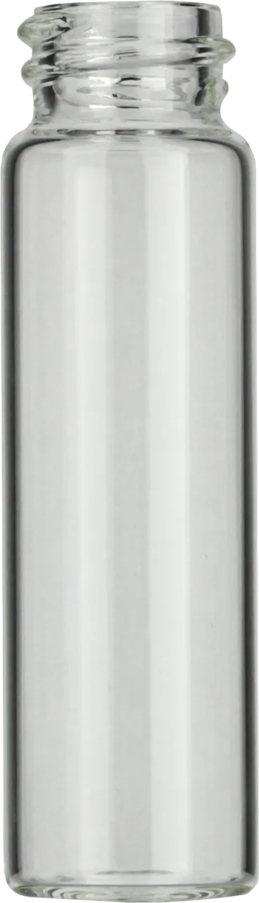 16 mL Screw Neck Vial N 18 outer diameter: 20.6 mm, outer height: 71 mm clear, flat bottom pack of 100