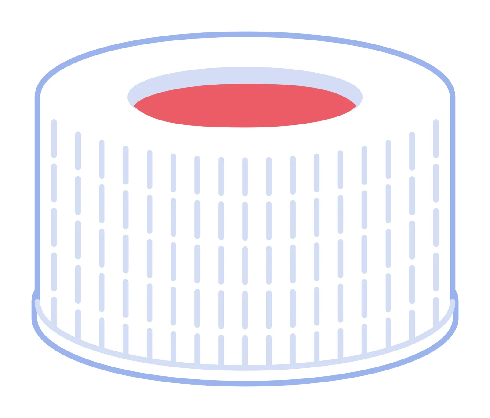 N 24 PP screw cap, white, center hole Butyl red/PTFE gray Hardness: 50° shore A Thickness: 2.4 mm pack of 100