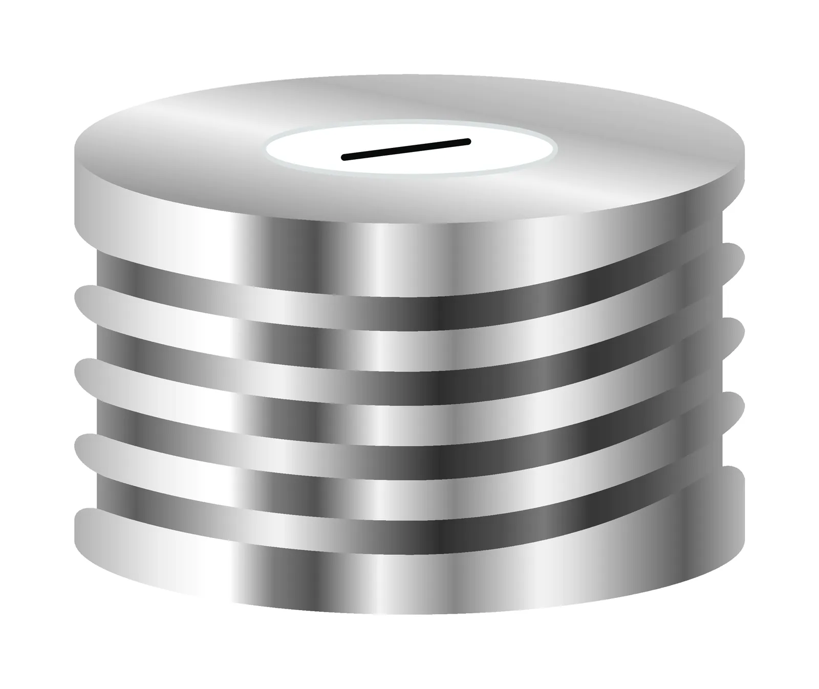 N 18 magnetic screw cap, silver, center hole Silicone white/PTFE blue, slit Hardness: 45° shore A Thickness: 1.5 mm pack of 100