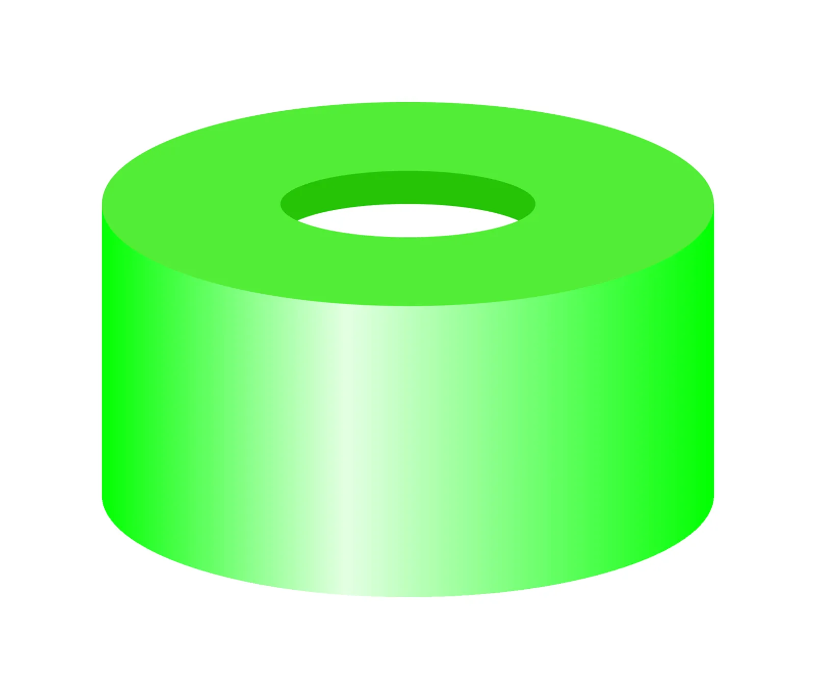 N 11 PE snap ring cap, green, center hole Silicone white/PTFE red Hardness: 45° shore A Thickness: 1.0 mm pack of 100