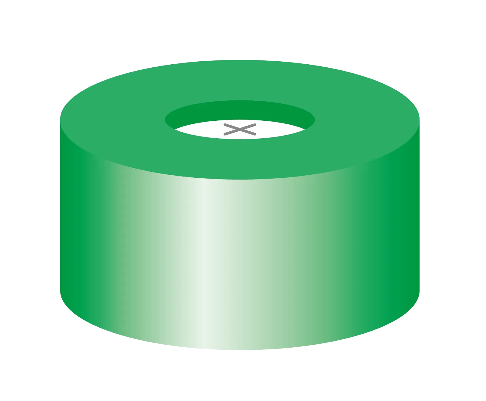 N 11 PE snap ring cap, green, center hole Silicone white/PTFE blue, cross-slit Hardness: 55° shore A Thickness: 1.0 mm pack of 100