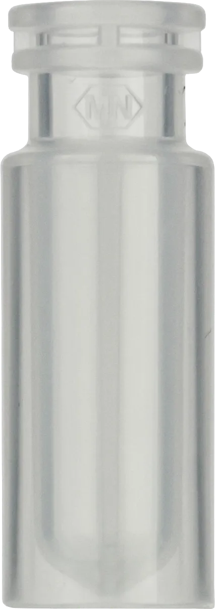 0.7 mL Polypropylene Snap Ring Vial N 11 outer diameter: 11.6 mm, outer height: 32 mm transparent, with round bottom insert pack of 100