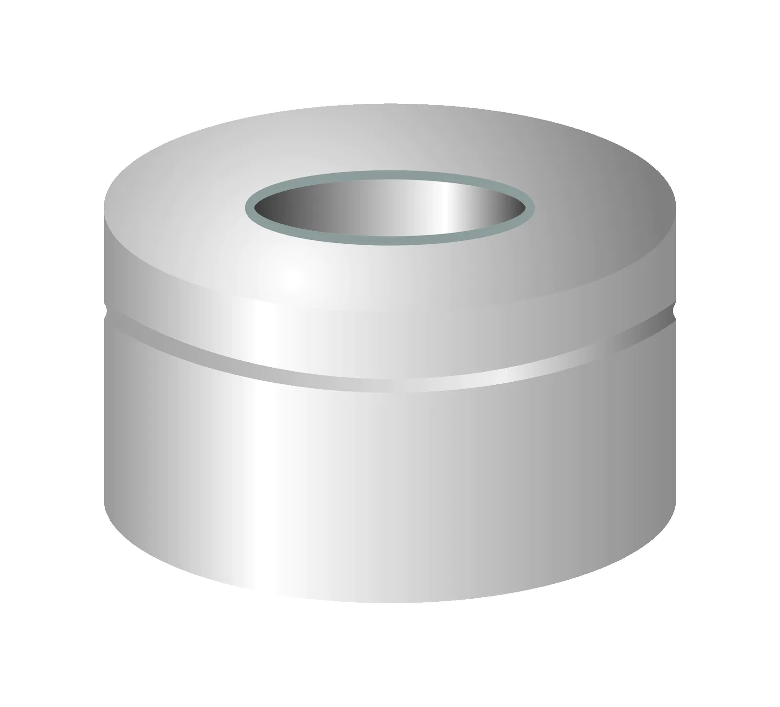 N 11 Aluminium crimp cap, silver, roll grove, center hole with O-ring and Aluminium septa TPF (Total Phthalate Free) Thickness: 0.1 mm pack of 100