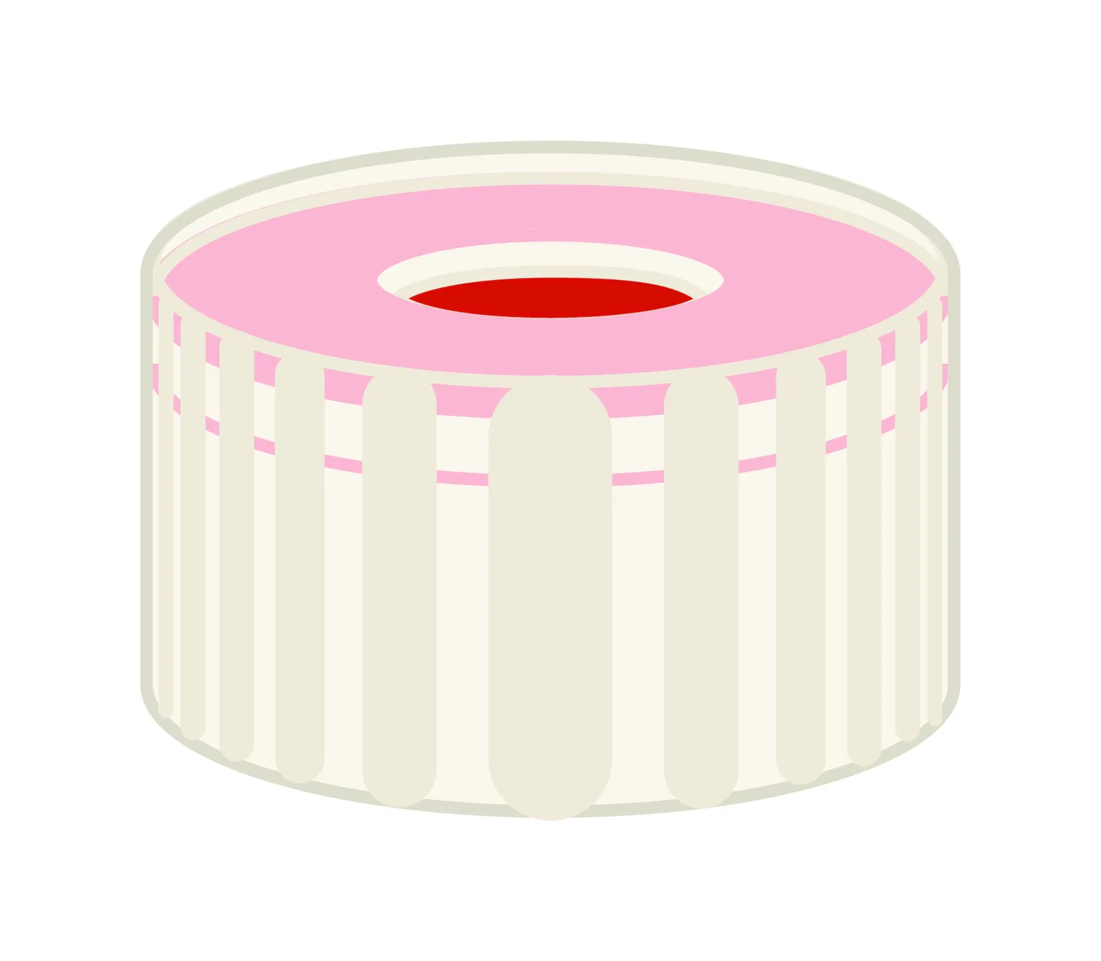 N 9 PP screw cap, transparent, center hole PTFE red/Silicone white/PTFE red Hardness: 50° shore A Thickness: 1.0 mm pack of 100