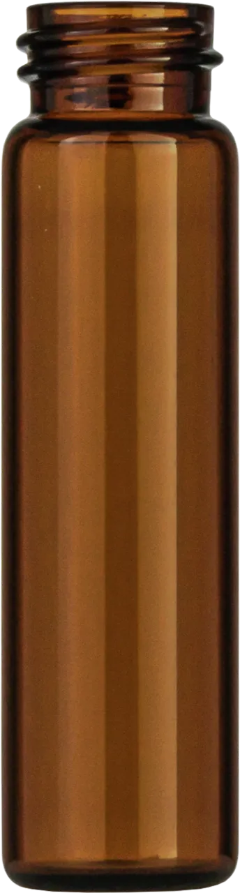 8 mL Screw Neck Vial N 15 outer diameter: 16.6 mm, outer height: 61 mm amber, flat bottom pack of 100