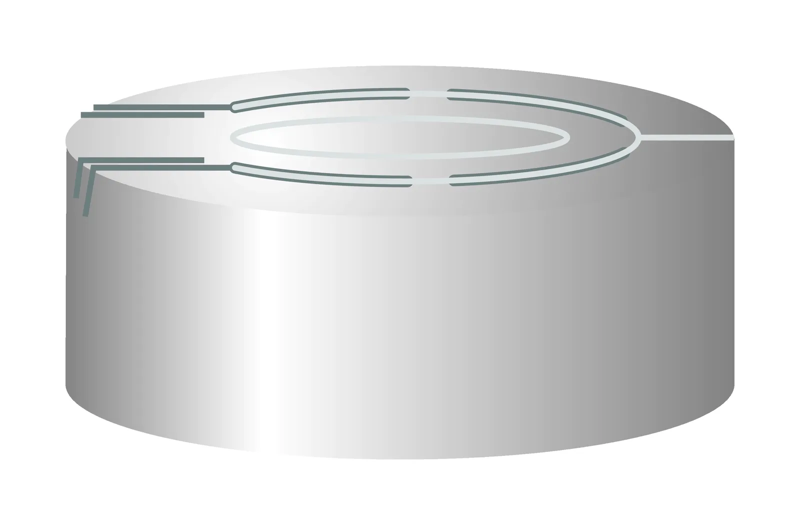 N 20 Aluminium Complete Tear Off Cap, silver Butyl dark gray/centrical PTFE-lamination gray Hardness: 50° shore A Thickness: 3 mm pack of 100
