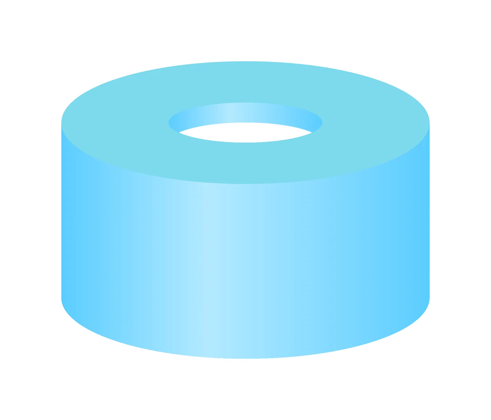 N 11 PE snap ring cap, soft, light blue, center hole Silicone white/Polyimide orange Hardness: 45° shore A Thickness: 1.0 mm pack of 100