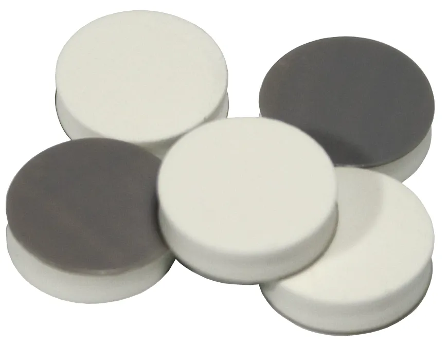 Silicone septa N 12, white OD: 12 mm, thickness: 3 mm, pack of 50
