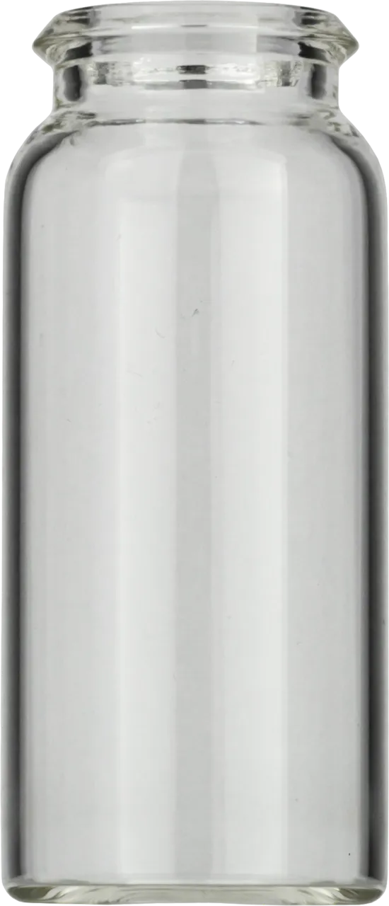 10 mL Snap Cap Vial N 18 outer diameter: 22 mm, outer height: 50 mm clear, flat bottom, 3rd hydrolytic class glass pack of 100