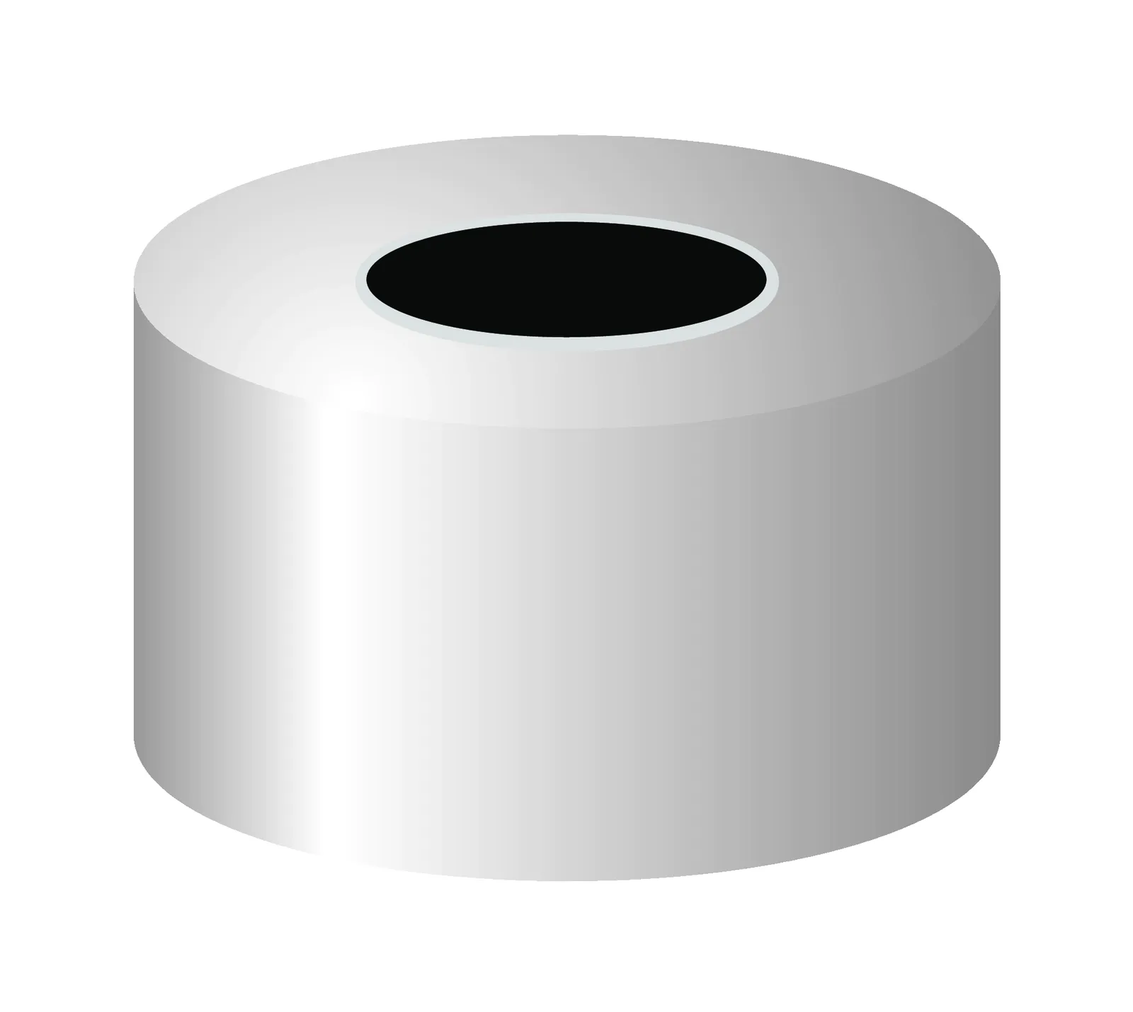 N 13 Aluminium crimp cap, silver, center hole pack of 100