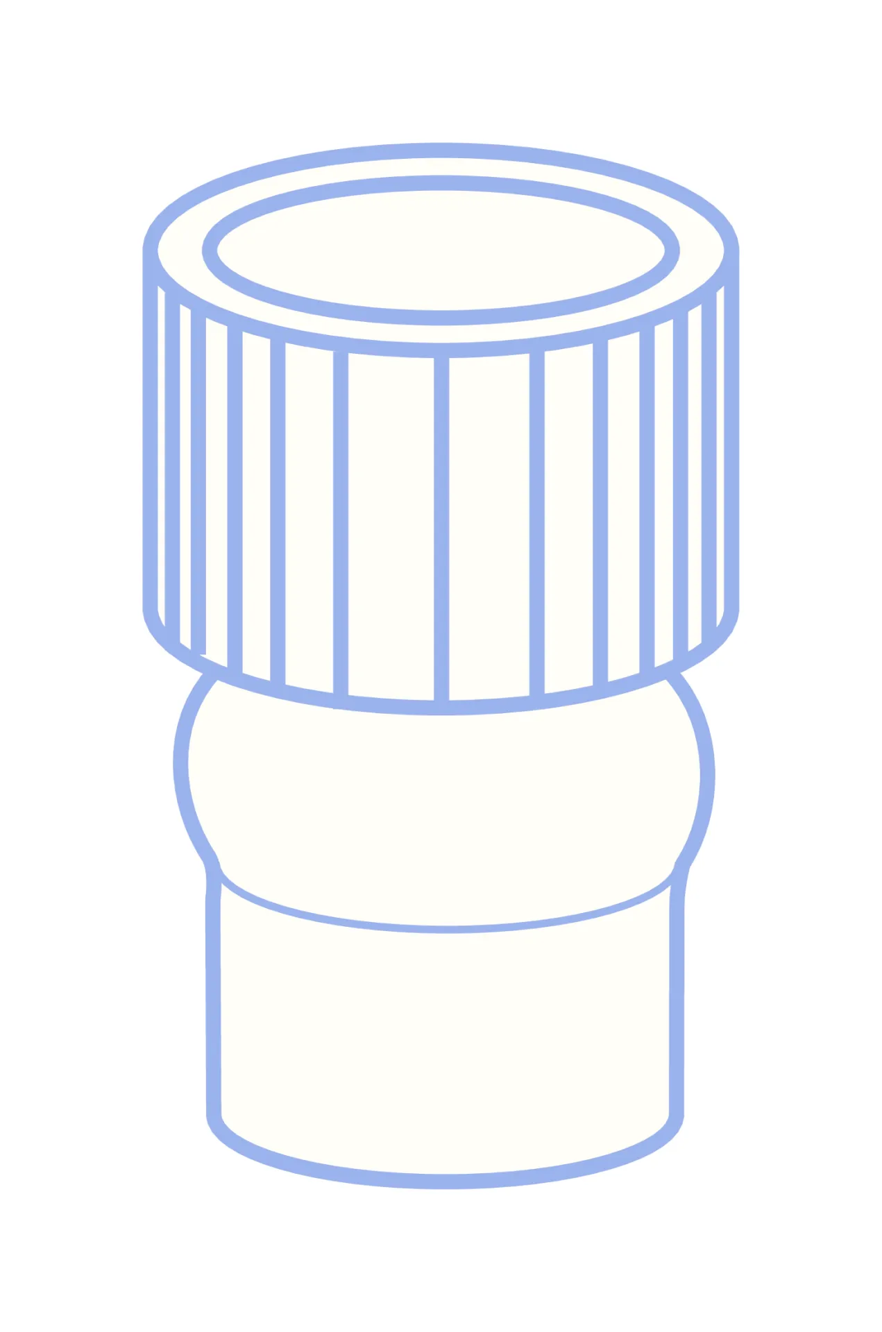 N 8 PE plug for 1 mL shell vials transparent pack of 100