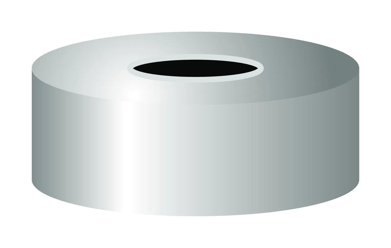 N 20 Magnetic crimp cap, silver, 8 mm center hole pack of 100