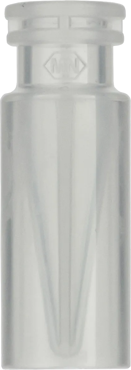 0.3 mL Polypropylene Snap Ring Vial N 11 outer diameter: 11.6 mm, outer height: 32 mm transparent, with inner cone pack of 100