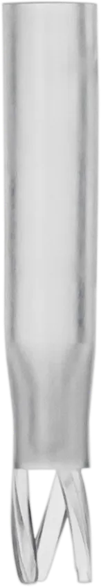 0.1 mL Polypropylene Insert for wide opening outer diameter: 5.7 mm, outer height: 29 mm transparent, with integrated spring pack of 100