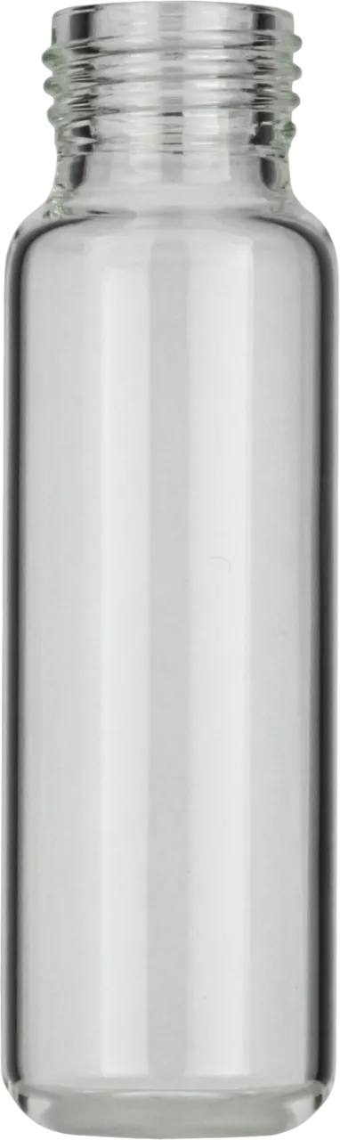 20 mL Headspace Screw Neck Vial N 18 outer diameter: 22.5 mm, outer height: 75.5 mm clear, rounded bottom pack of 100