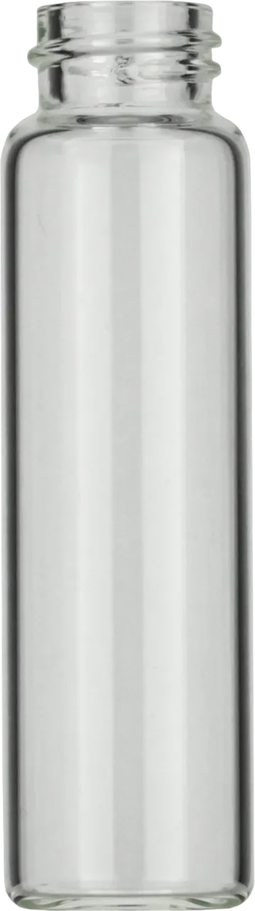 12 mL Screw Neck Vial N 15 outer diameter: 18.5 mm, outer height: 66 mm clear, flat bottom pack of 100