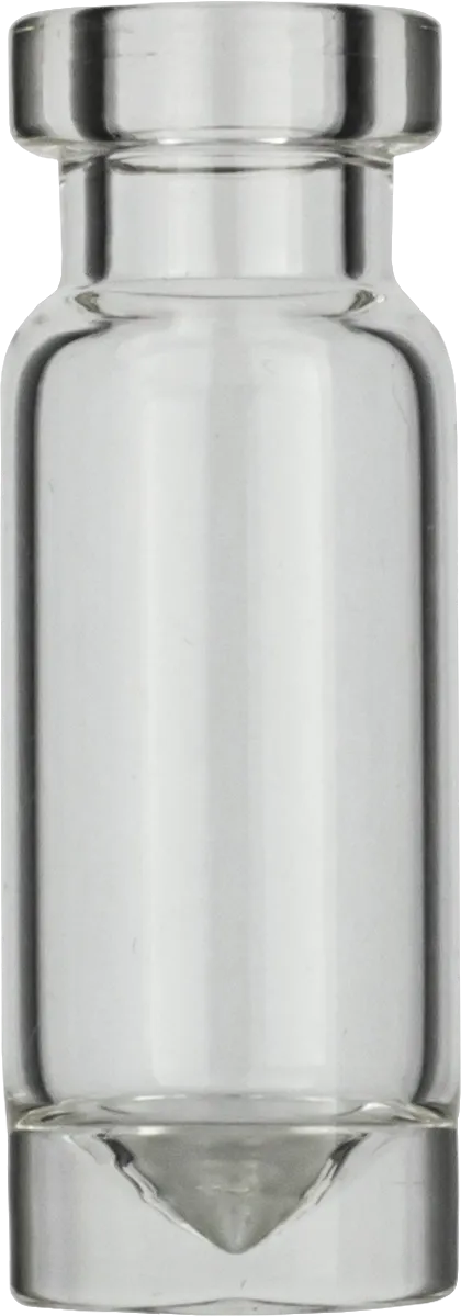 1.1 mL Crimp Neck Vial N 11 outer diameter: 11.6 mm, outer height: 32 mm clear, 15 µl funnel in solid glass bottom pack of 100