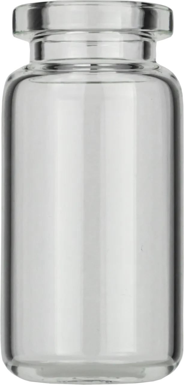 10 mL Headspace Crimp Neck Vial N 20 outer diameter: 22.5 mm, outer height: 46 mm clear, rounded bottom, flat DIN crimp neck pack of 100