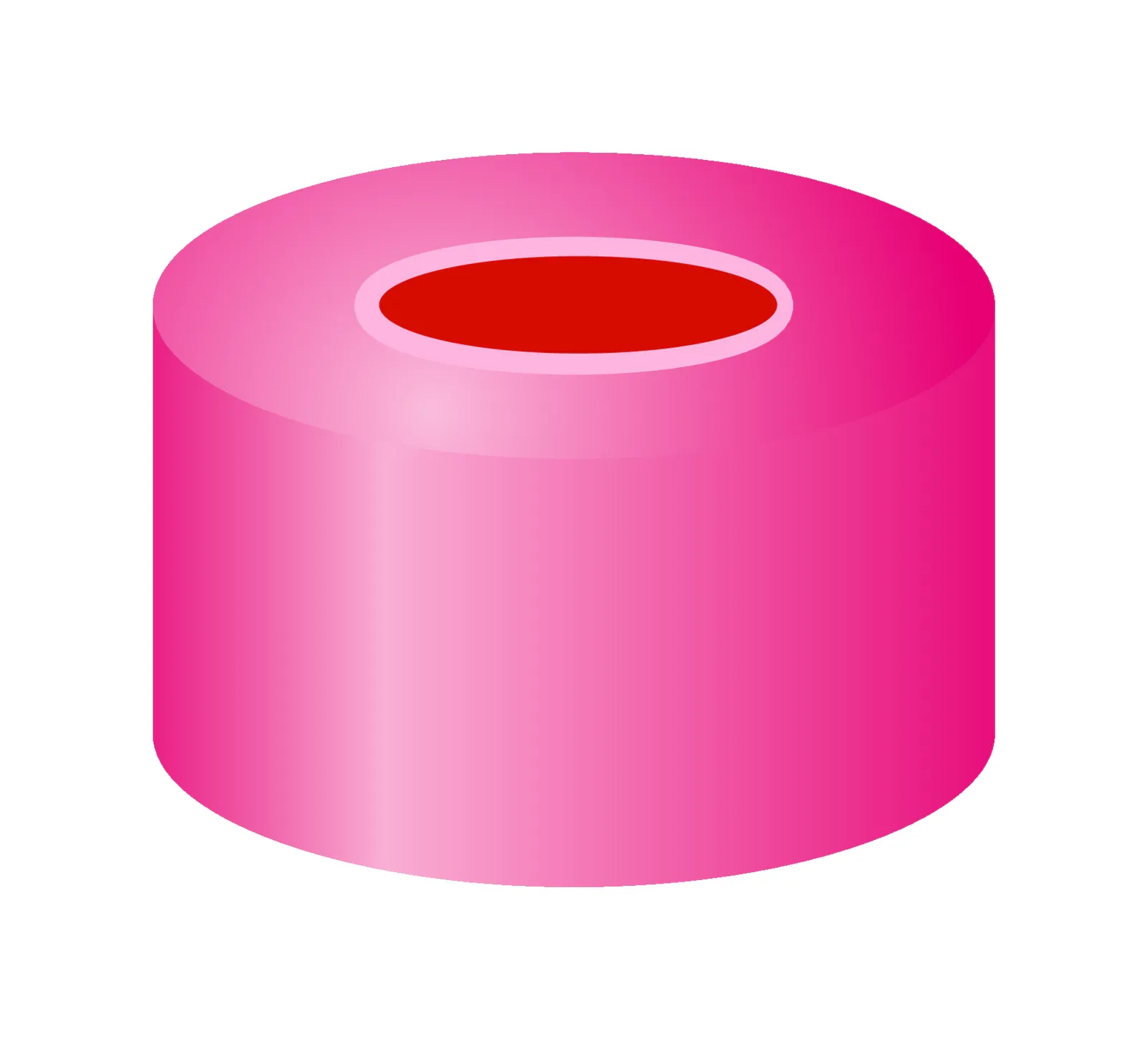 N 11 Aluminium crimp cap, red, center hole PTFE red/Silicone white/PTFE red Hardness: 50° shore A Thickness: 1.0 mm pack of 100