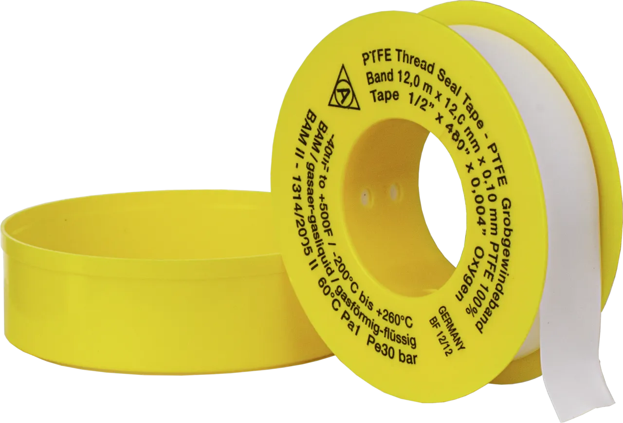 PTFE tape for sealing, reel of 12 m width: 12 mm, thickness: 0.1 mm