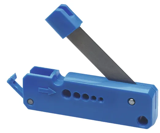 Clean-Cut Tubing Cutter for polymer tubing blue, with tube guide, pack of 1