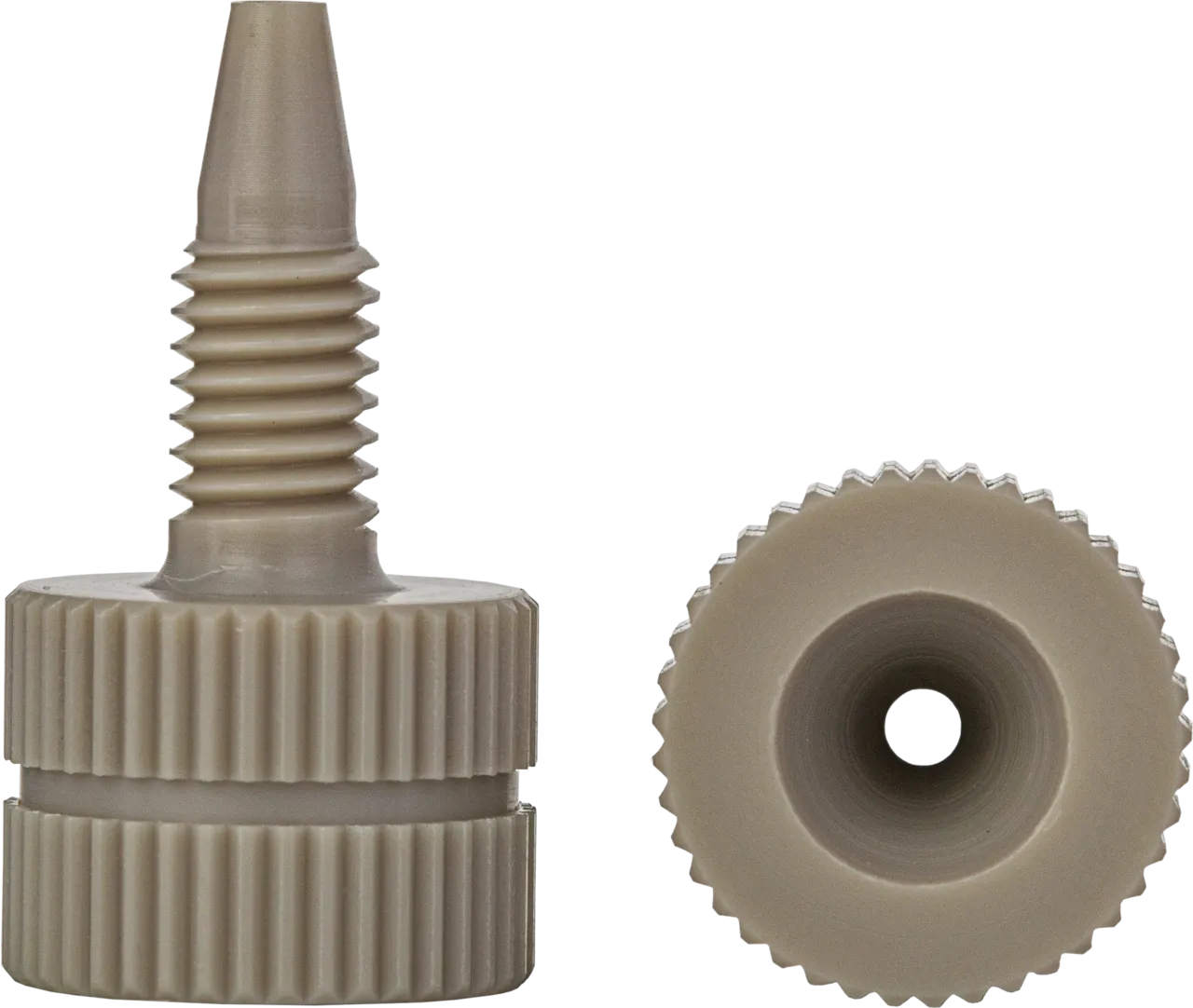 Fingertight fitting 1/16", PEEK 1-part combination nut + ferrule