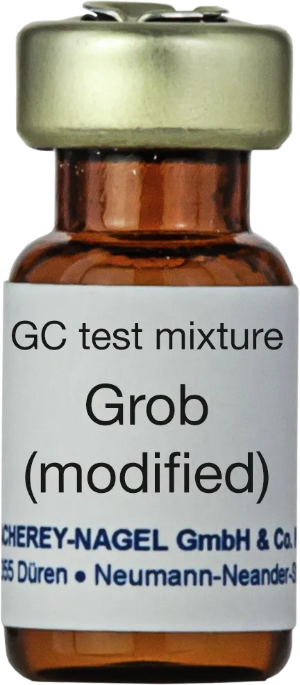 Grob test mixture dissolved in n-hexane, modified pack of 1 mL