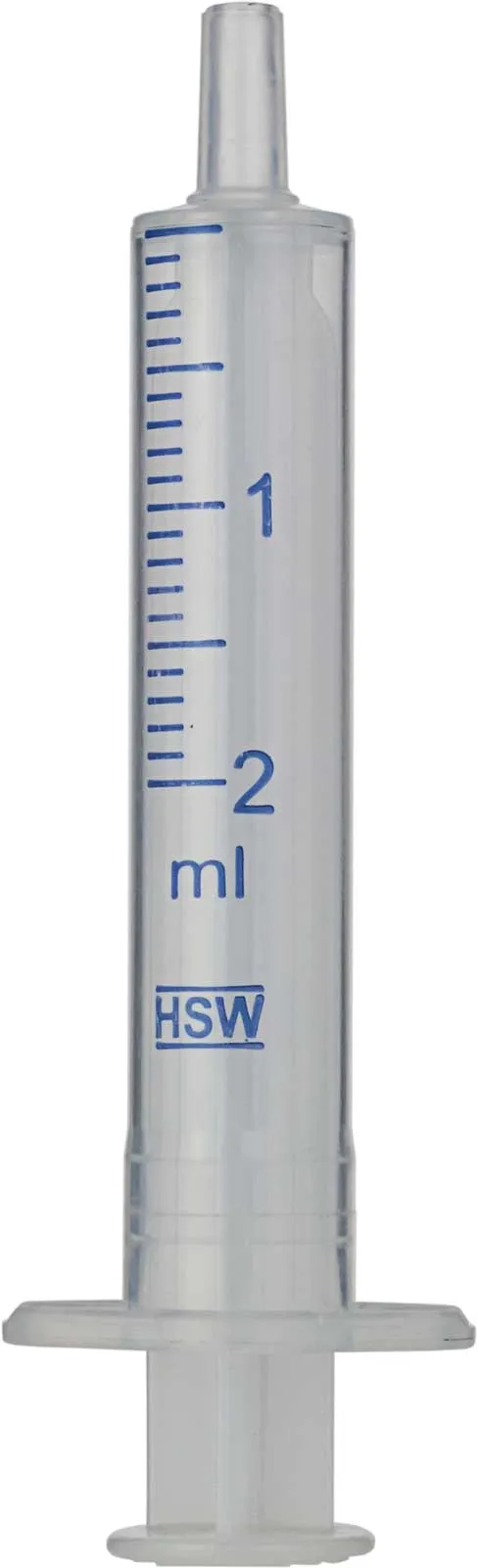 Disposable syringes with luer tip, 2 mL pack of 100