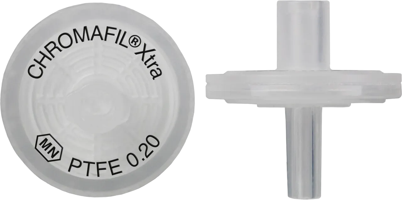CHROMAFIL Xtra PTFE-20/13 Syringe Filters, Polytetrafluoroethylene, 0.2 µm, 13 mm, Pack of 100, Luer Lock Inlet / Luer Outlet