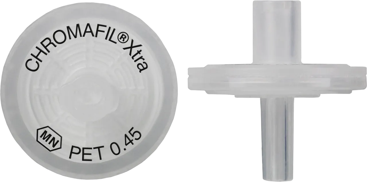 CHROMAFIL Xtra PET-45/13 Syringe Filters, Polyester, 0.45 µm, 13 mm, Luer Lock Inlet / Luer Outlet, Pack of 100