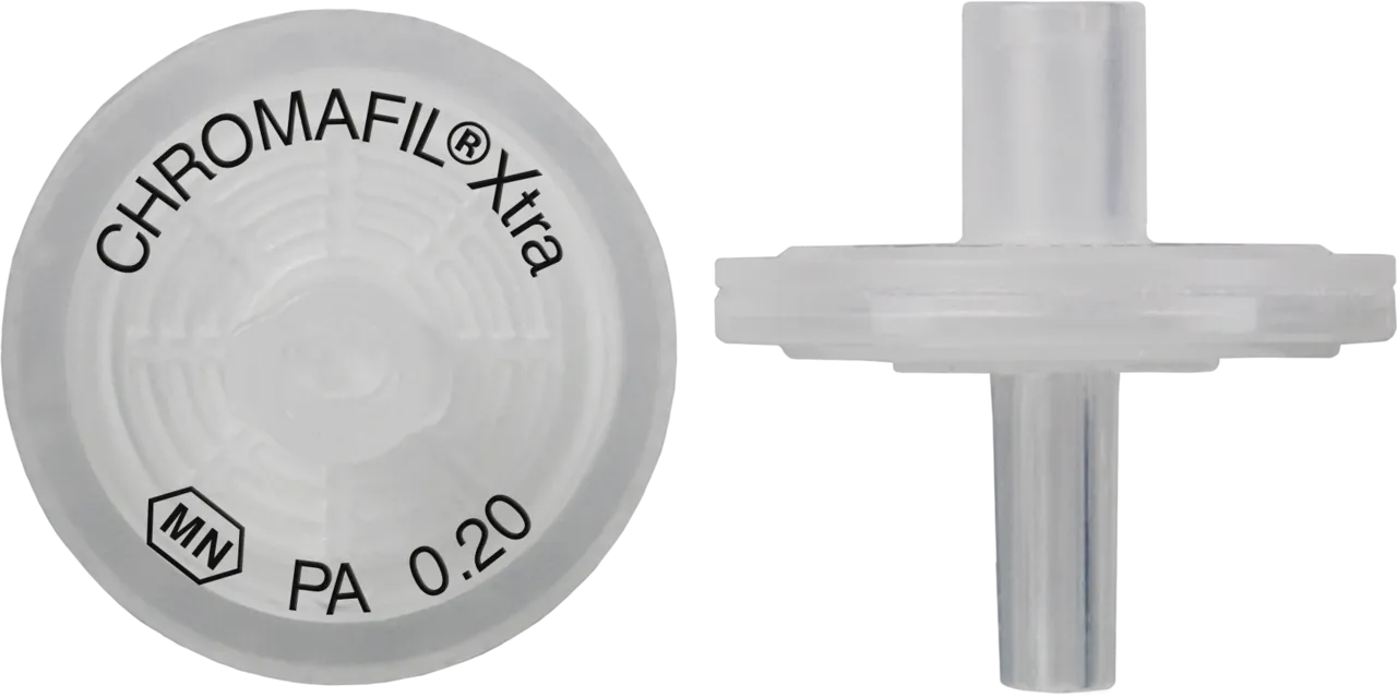 CHROMAFIL Xtra PA-20/13 Syringe Filters, Polyamide (Nylon), 0.2 µm, 13 mm, Pack of 100, Luer Lock Inlet / Luer Outlet