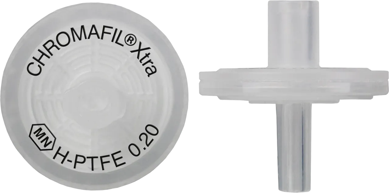 CHROMAFIL Xtra H-PTFE-20/13 Syringe Filters, Hydrophilized PTFE, 0.2 µm, 13 mm, Pack of 100, Luer Lock Inlet / Luer Outlet