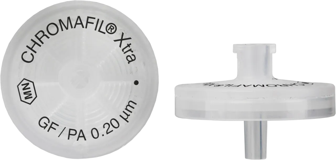 CHROMAFIL Xtra GF/PA-20/25 Syringe Filters, Glass Fiber/Polyamide, 1.0/0.2 µm, 25 mm, Pack of 100