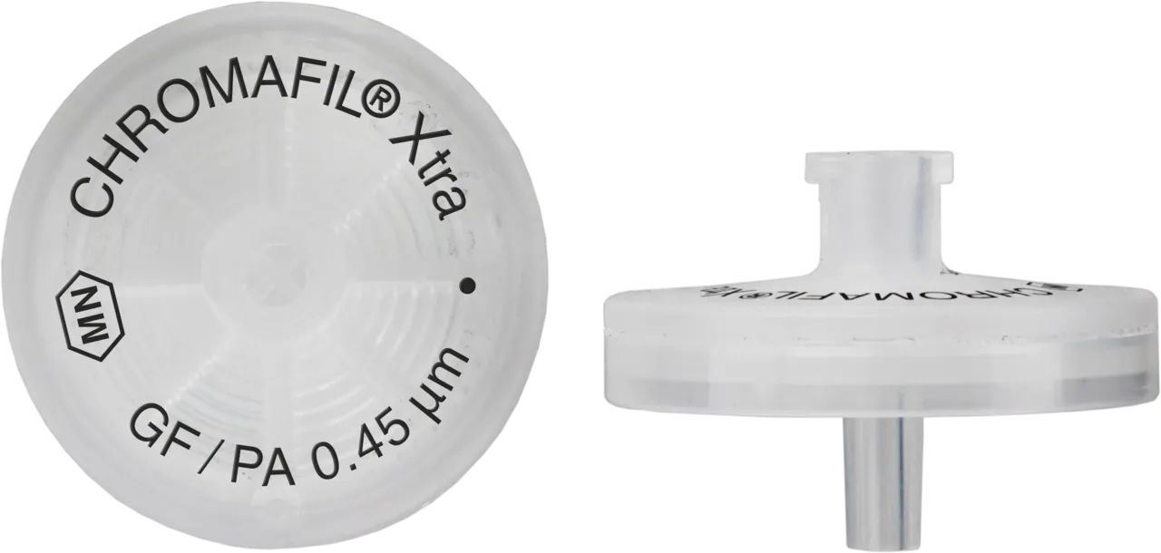 CHROMAFIL Xtra GF/PA-45/25 Syringe Filters, Glass Fiber/Polyamide, 1.0/0.45 µm, 25 mm, Pack of 100