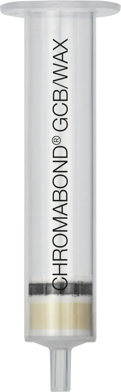 CHROMABOND GCB/WAX Columns Weak Mixed-Mode Anion Exchanger Graphitized Carbon Black 6 mL GCB 120/400 Mesh WAX 30 µm, 50 mg/ 150 mg, Pack of 30