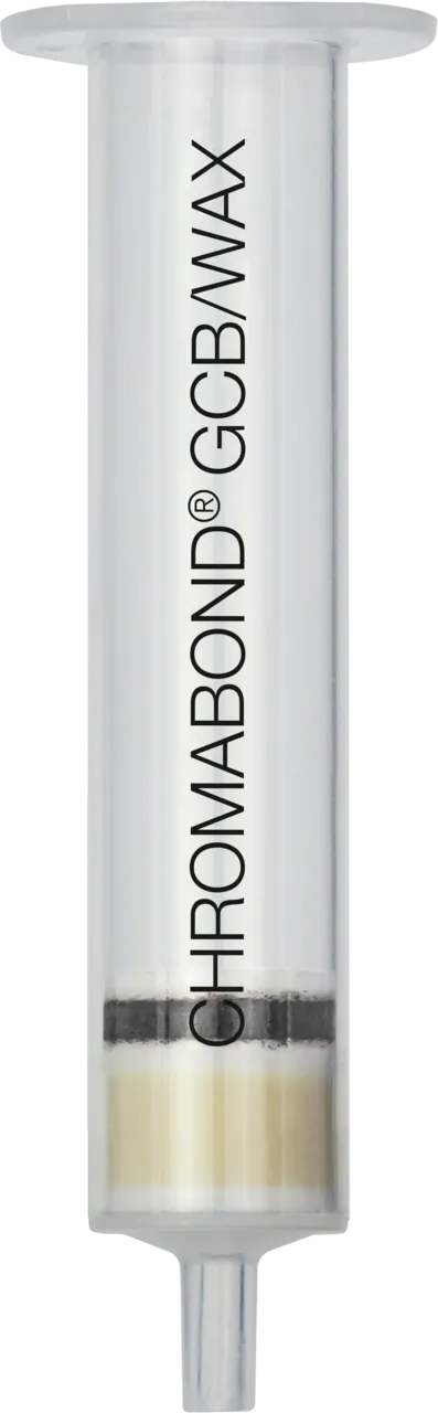 CHROMABOND GCB/WAX Columns Weak Mixed-Mode Anion Exchanger Graphitized Carbon Black 6 mL GCB 120/400 Mesh WAX 30 µm, 50 mg/ 200 mg Pack of 30
