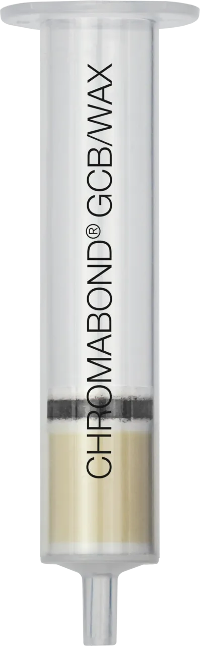 CHROMABOND GCB/WAX Columns Weak Mixed-Mode Anion Exchanger Graphitized Carbon Black 6 mL GCB 120/400 Mesh WAX 30 µm, 50 mg/ 500 mg Pack of 30