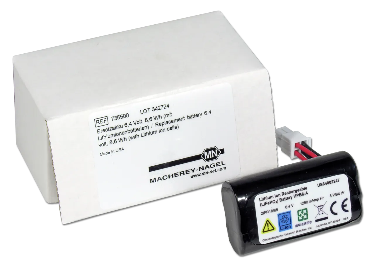 Replacement battery 6.6 Volt, 8.6 Wh